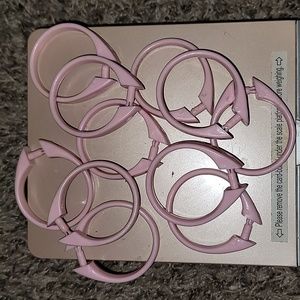Vintage Hooks curtain 11pc light pink plastic